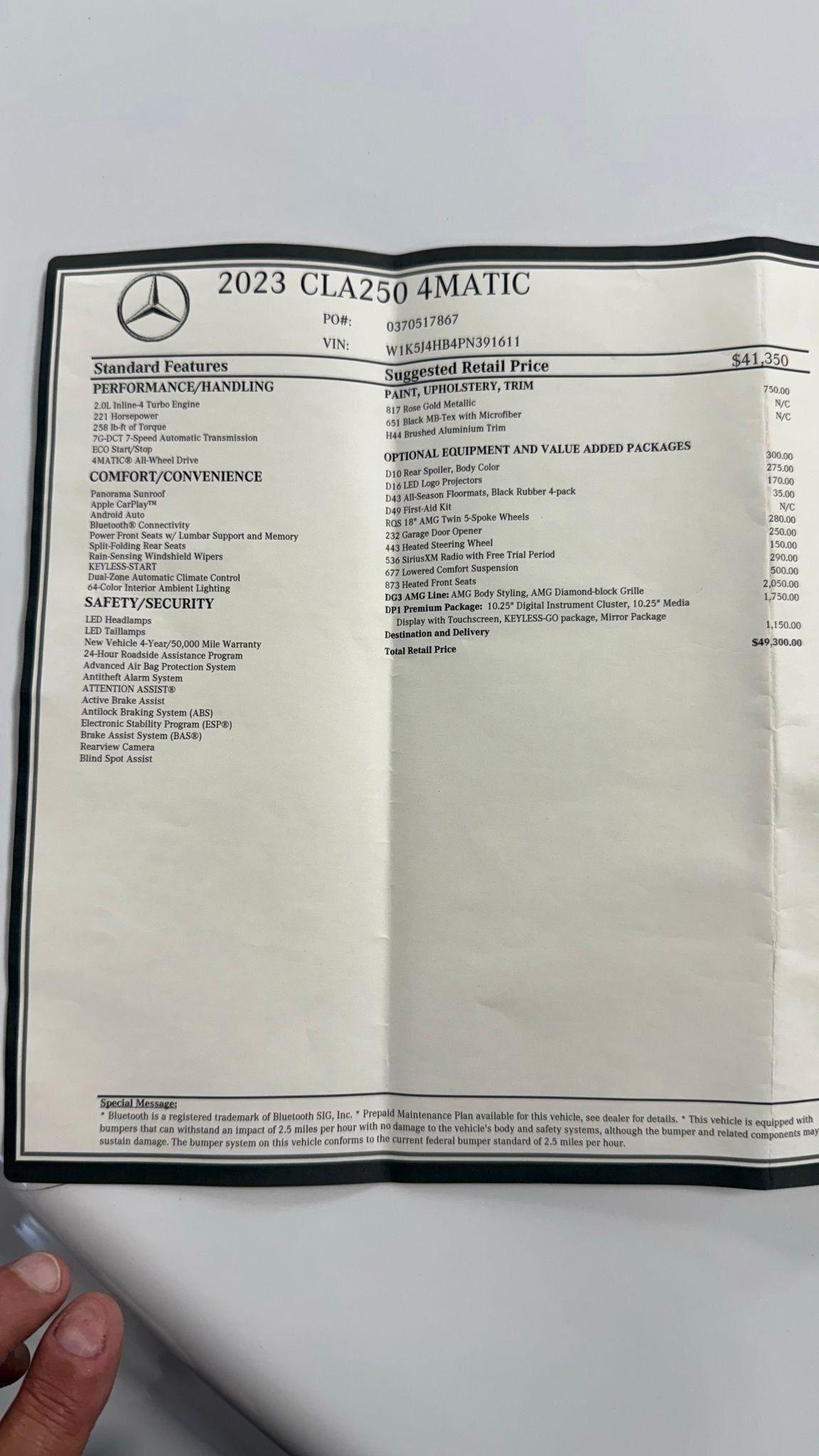 Mercedes-Benz CLA-Class  2023