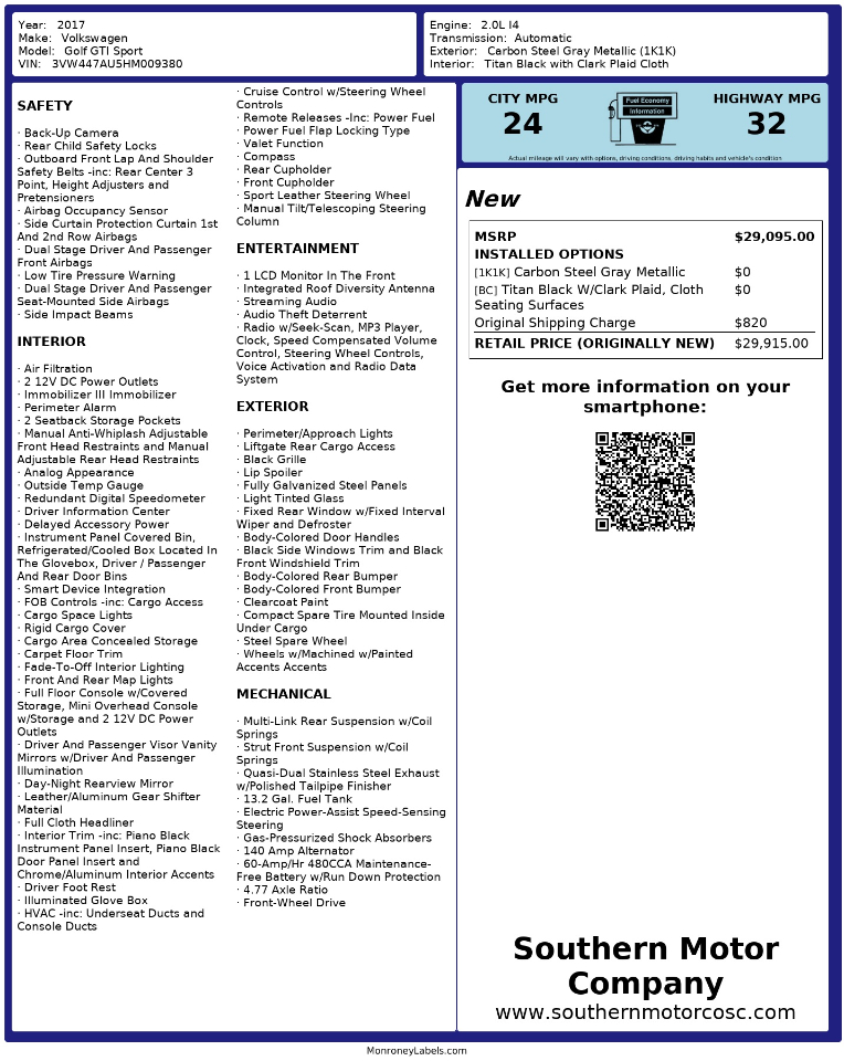 Volkswagen Golf GTI Autobahn 2017