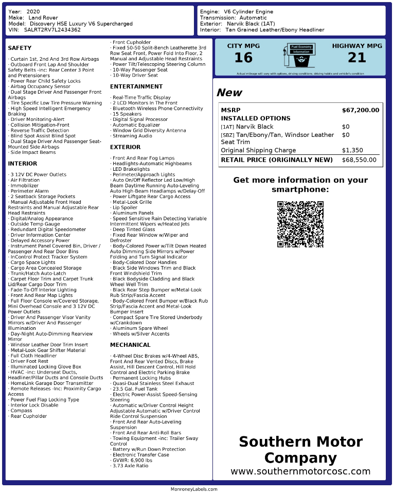 Land Rover Discovery HSE Luxury V6 Supercharged 2020