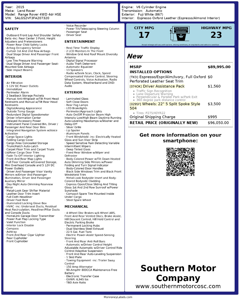 Land Rover Range Rover HSE 2015