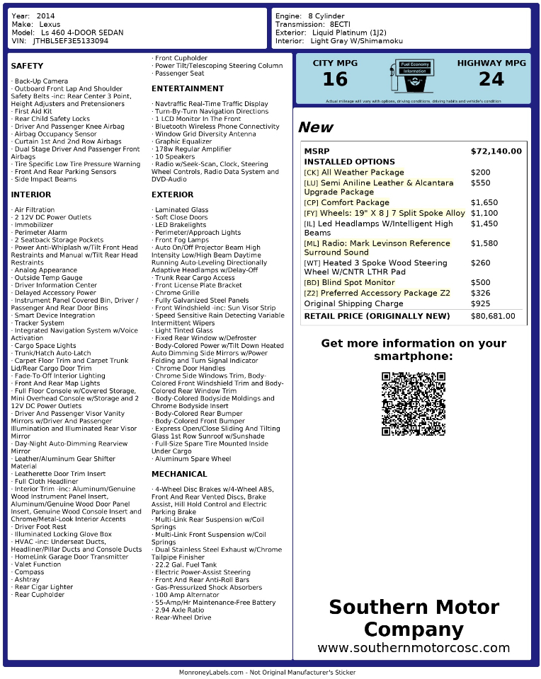 Lexus LS 460  2014