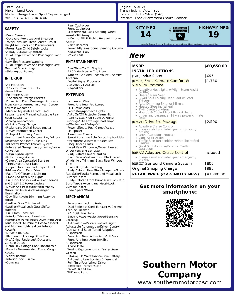 Land Rover Range Rover Sport V8 Supercharged 2017