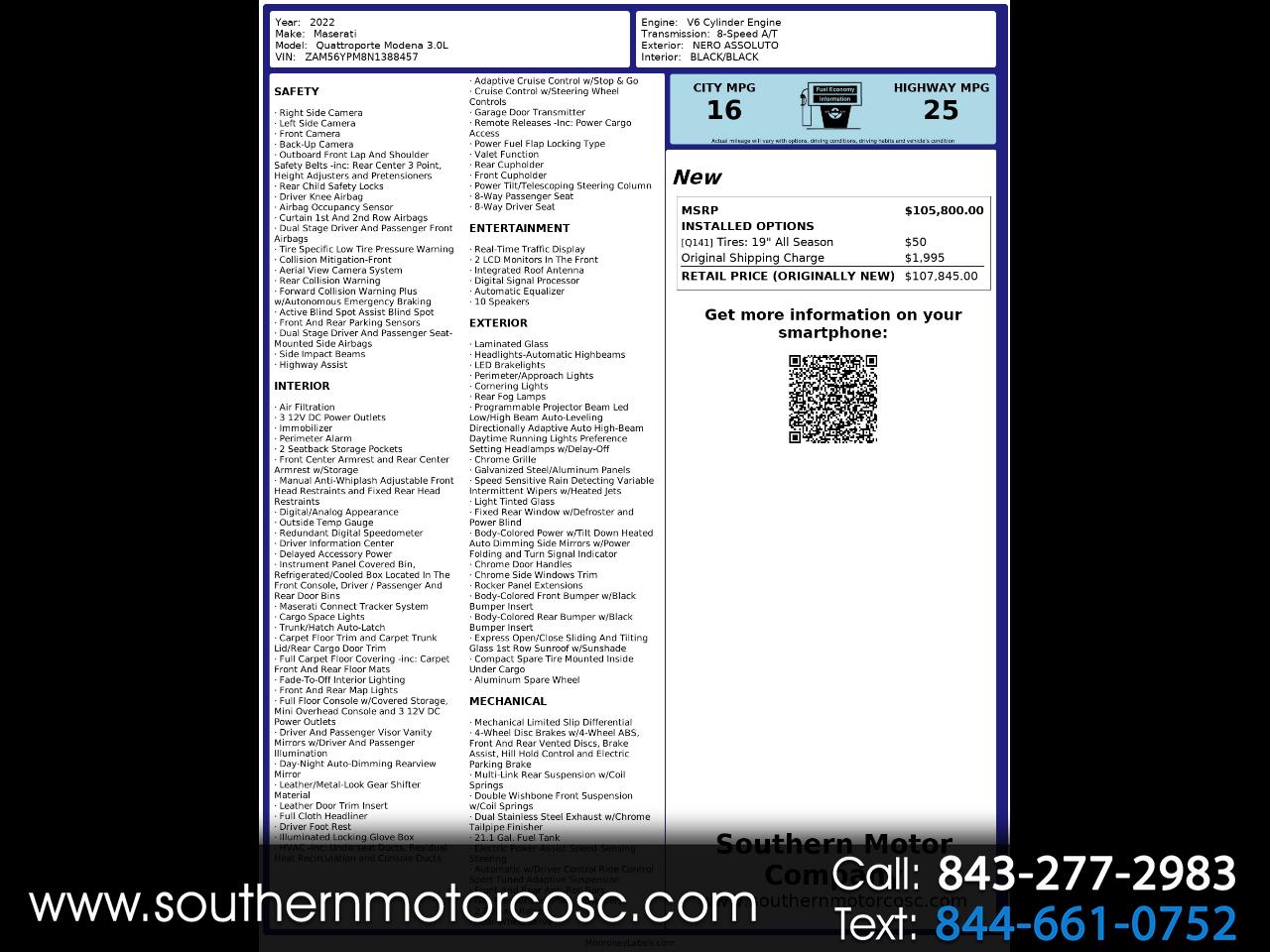 2022 Maserati Quattroporte Modena 3.0L