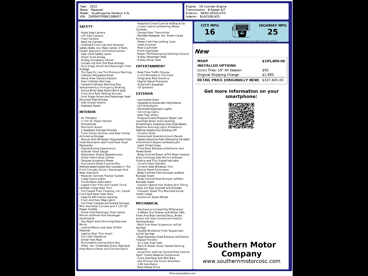 Maserati Quattroporte Modena 3.0L 2022
