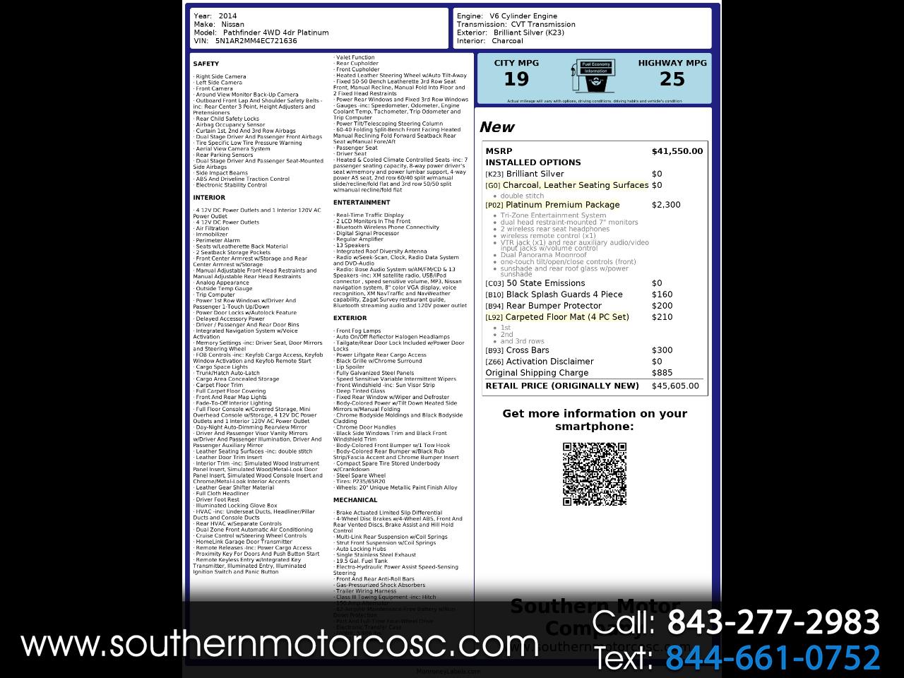 Nissan Pathfinder Platinum 2014