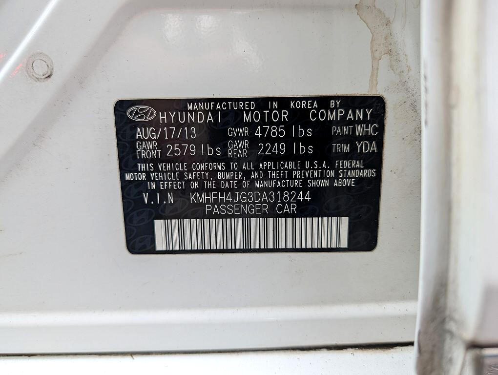 Hyundai Azera 4dr Sdn 2013