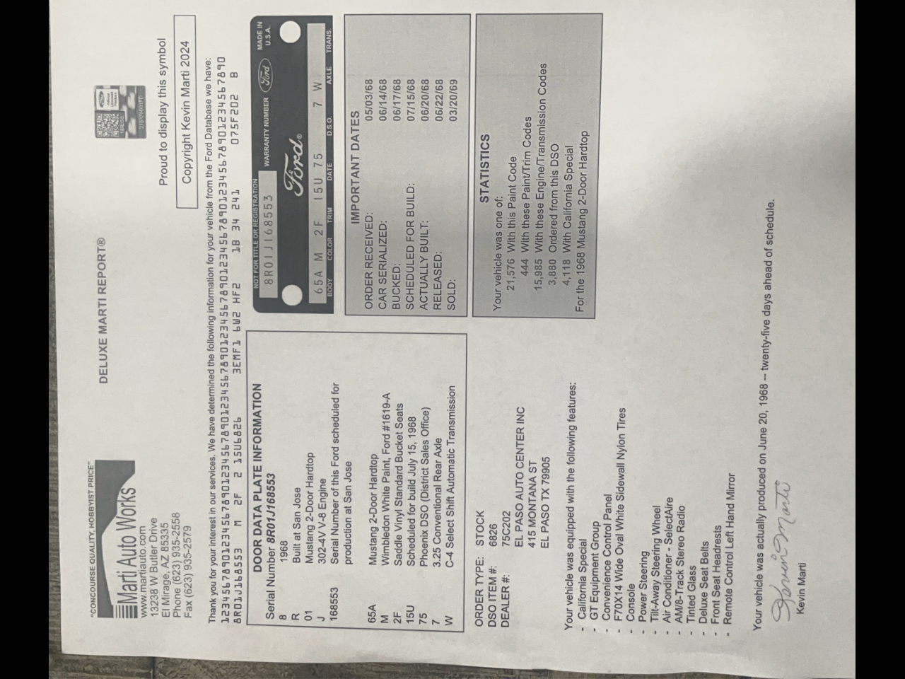 1968 Ford Mustang GT/CS