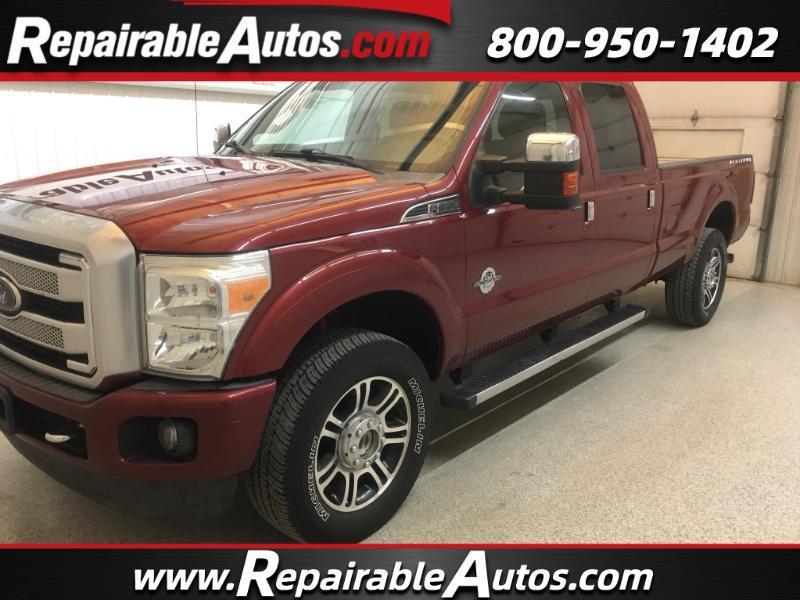 2014 Ford F-350 SD Platinum Crew Cab 4WD Repairable Rear Damage