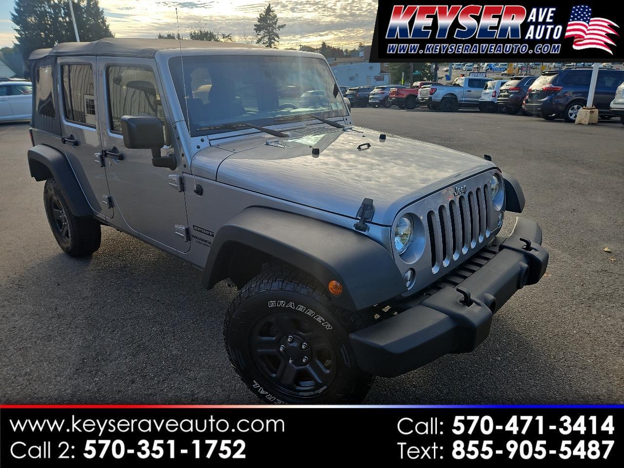 2016 Jeep Wrangler Unlimited 4WD 4dr Sport