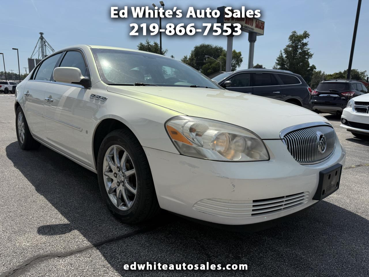 Pearl White 2007 Buick Lucerne Sedan Front-Wheel Drive Automatic