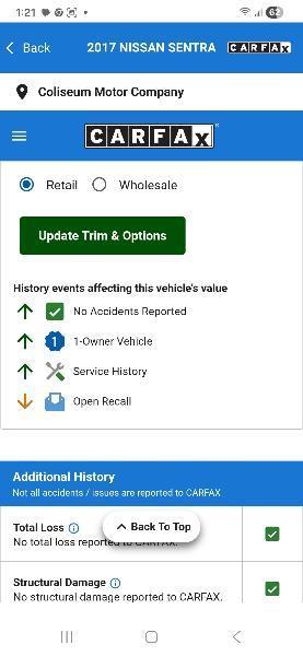 Nissan Sentra SV 2017