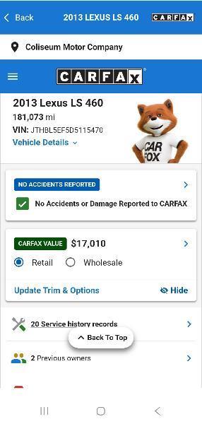 Lexus LS 460 Luxury Sedan 2013