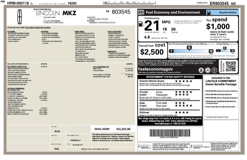 Lincoln MKZ AWD 2014