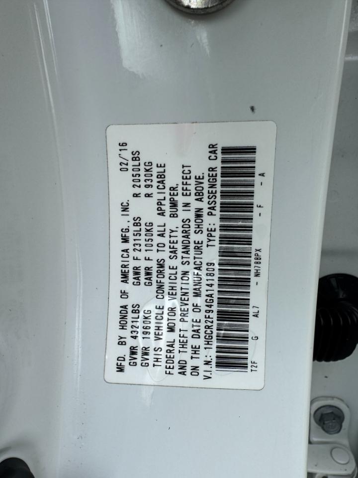 Honda Accord Sedan 4dr I4 CVT EX-L w/Navi & Honda Sensing 2016