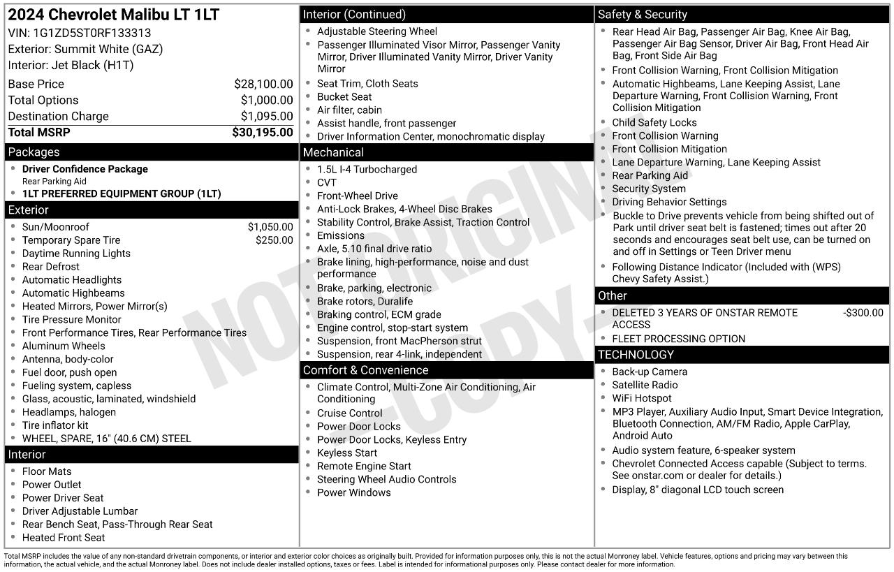 Chevrolet Malibu 1LT 2024