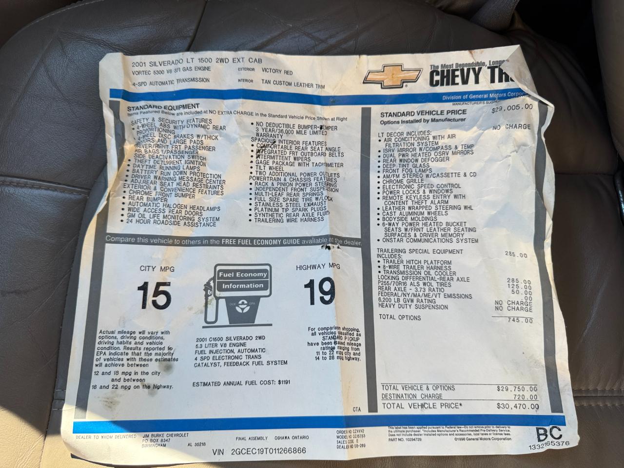 Chevrolet Silverado 1500 LT Ext. Cab Long Bed 2WD 2001