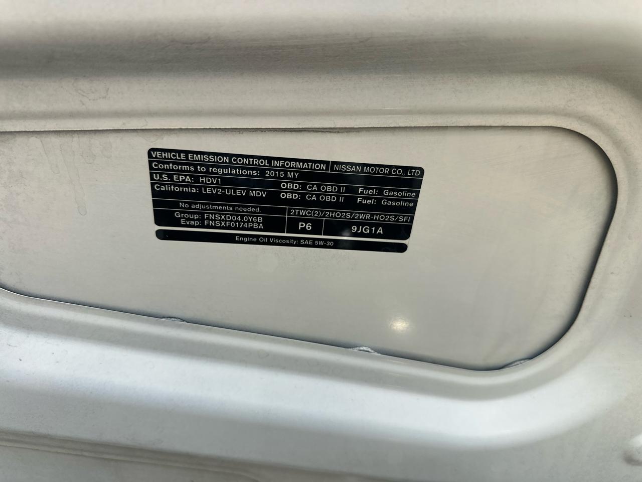 Nissan NV Cargo 1500 SV 2015