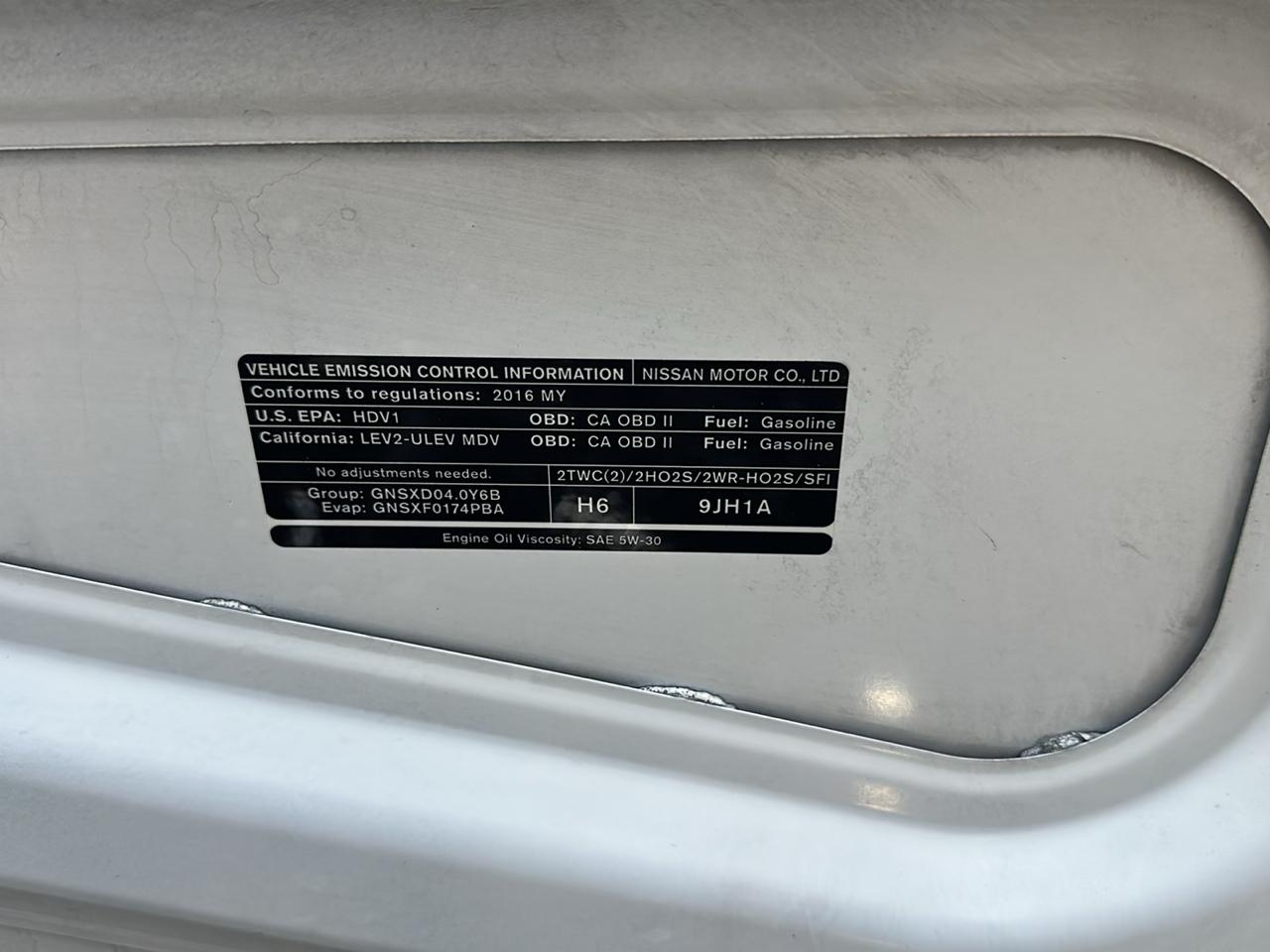 Nissan NV Cargo 2500 HD S V6 High Roof 2016