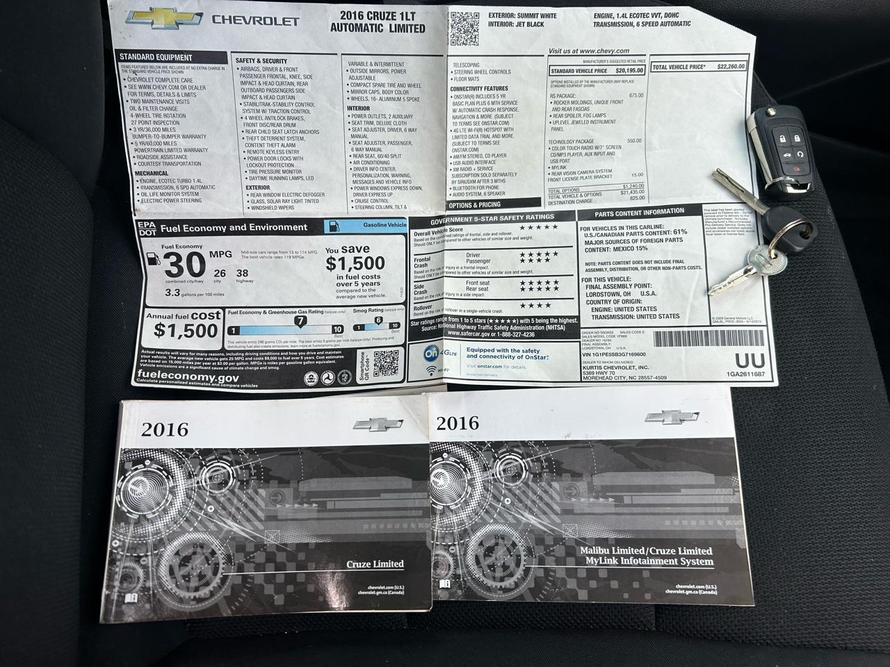 Chevrolet Cruze Limited 4dr Sdn Auto LT w/1LT 2016