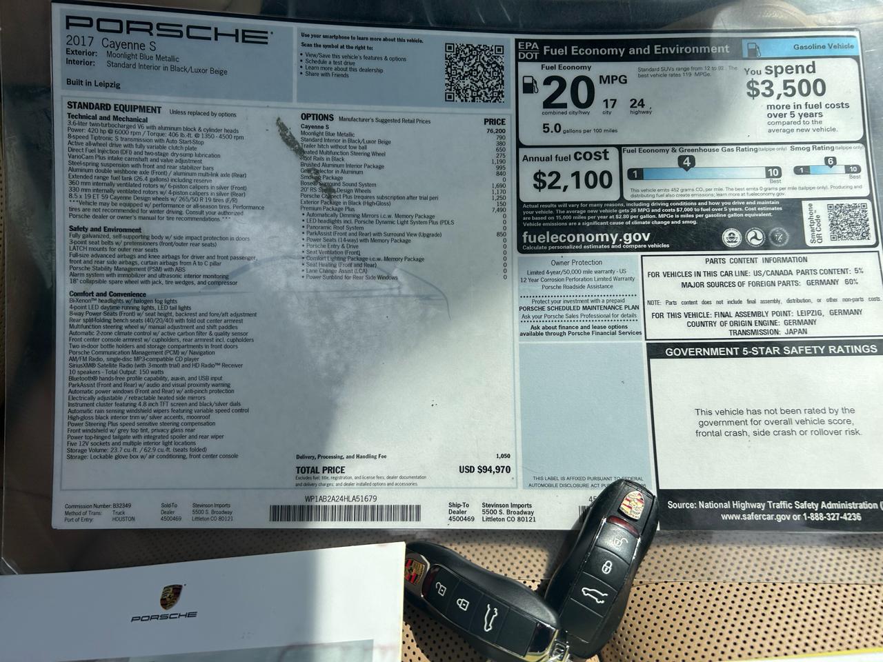 Porsche Cayenne S AWD 2017