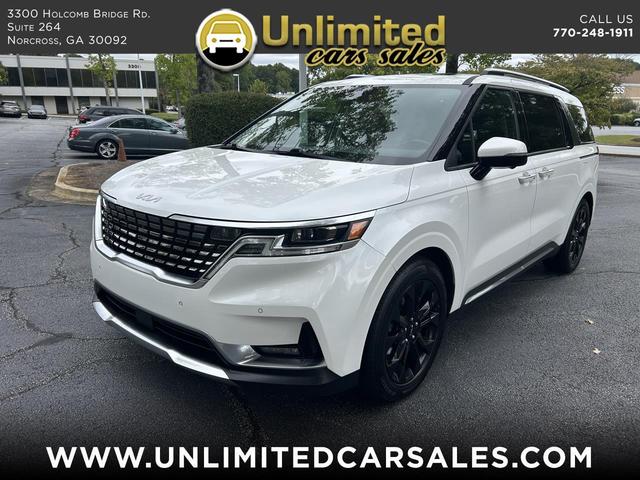 White 2022 Kia Carnival Minivan Front-Wheel Drive 8-Speed Automatic