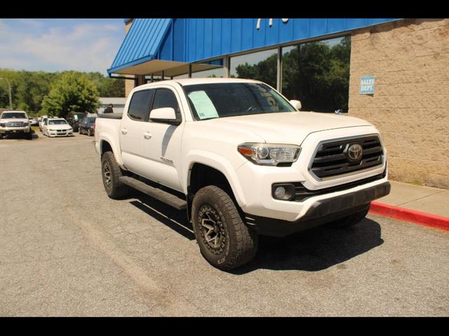 White 2018 Toyota Tacoma SR5 V6 Double Cab RWD Pickup Truck 4X2 Automatic