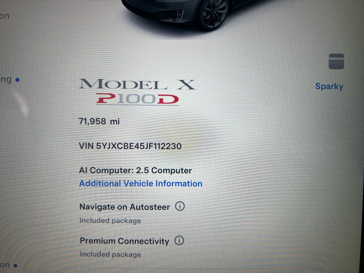 Tesla Model X P100D AWD 2018