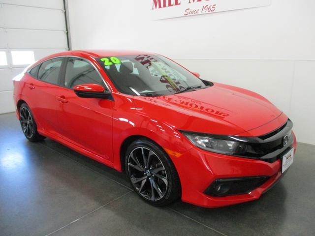 Red 2020 Honda Civic Sport Sedan FWD Sedan Front-Wheel Drive Continuously Variable Transmission