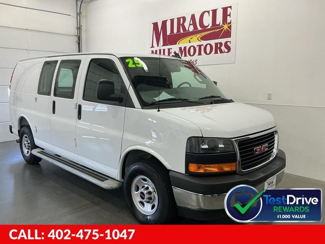 White 2025 GMC Savana Cargo Van Rear-Wheel Drive 8-Speed Automatic Overdrive
