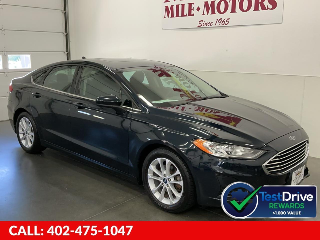 Blue 2020 Ford Fusion Sedan Front-Wheel Drive 6-Speed Automatic
