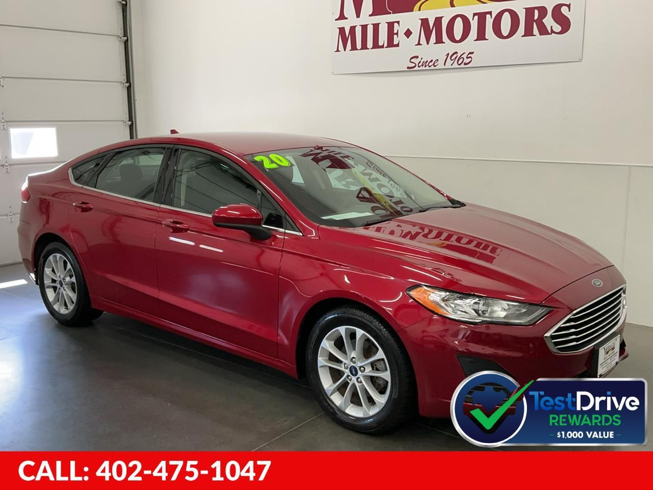 Red 2020 Ford Fusion Sedan Front-Wheel Drive 6-Speed Automatic