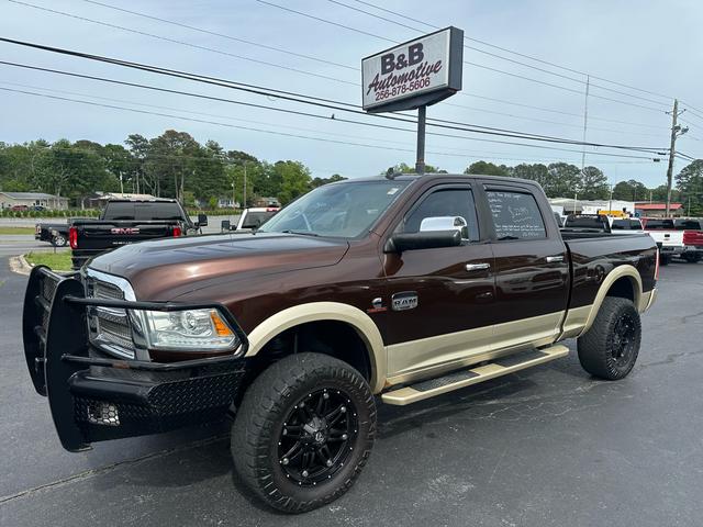 Brown 2014 RAM 3500 Laramie Longhorn Crew Cab 4WD Pickup Truck Four-Wheel Drive Automatic