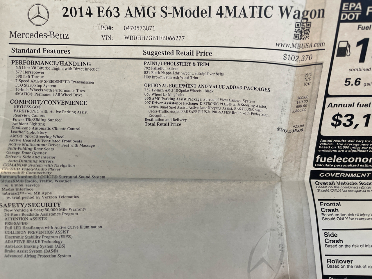 Mercedes-Benz E-Class 4dr Wgn E 63 AMG 4MATIC 2014