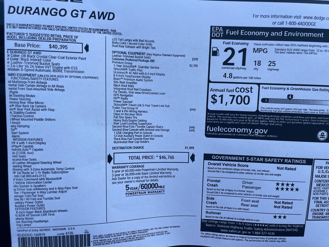 Dodge Durango GT AWD 2018