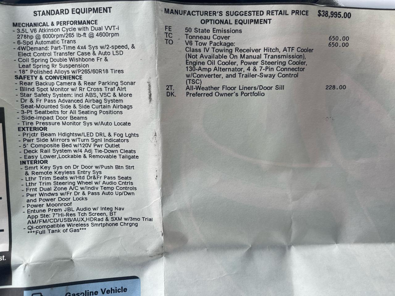 Toyota Tacoma Limited Double Cab 5' Bed V6 4x4 AT (Natl) 2017