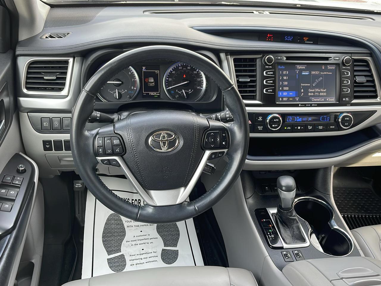 Toyota Highlander XLE V6 AWD (Natl) 2019