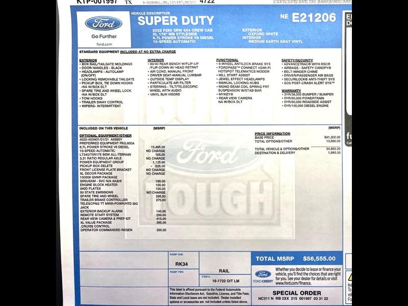 Ford F-250 SD XL Crew Cab 4WD 2022