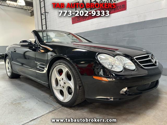 Black 2003 Mercedes-Benz SL-Class SL 500 Convertible Rear-Wheel Drive Automatic