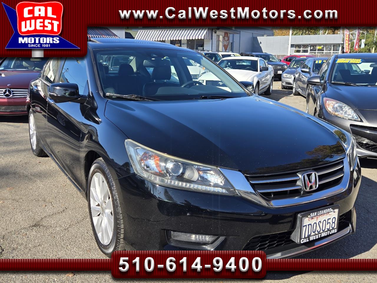2014 Honda Accord EX-L Sedan w/Leather MnRoof BUcam Blu2th 1Owner