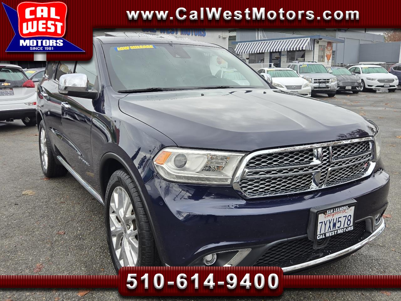 2015 Dodge Durango Citadel 3Rows Leathr MRoof BUcam Blu2th Nav 1Owner