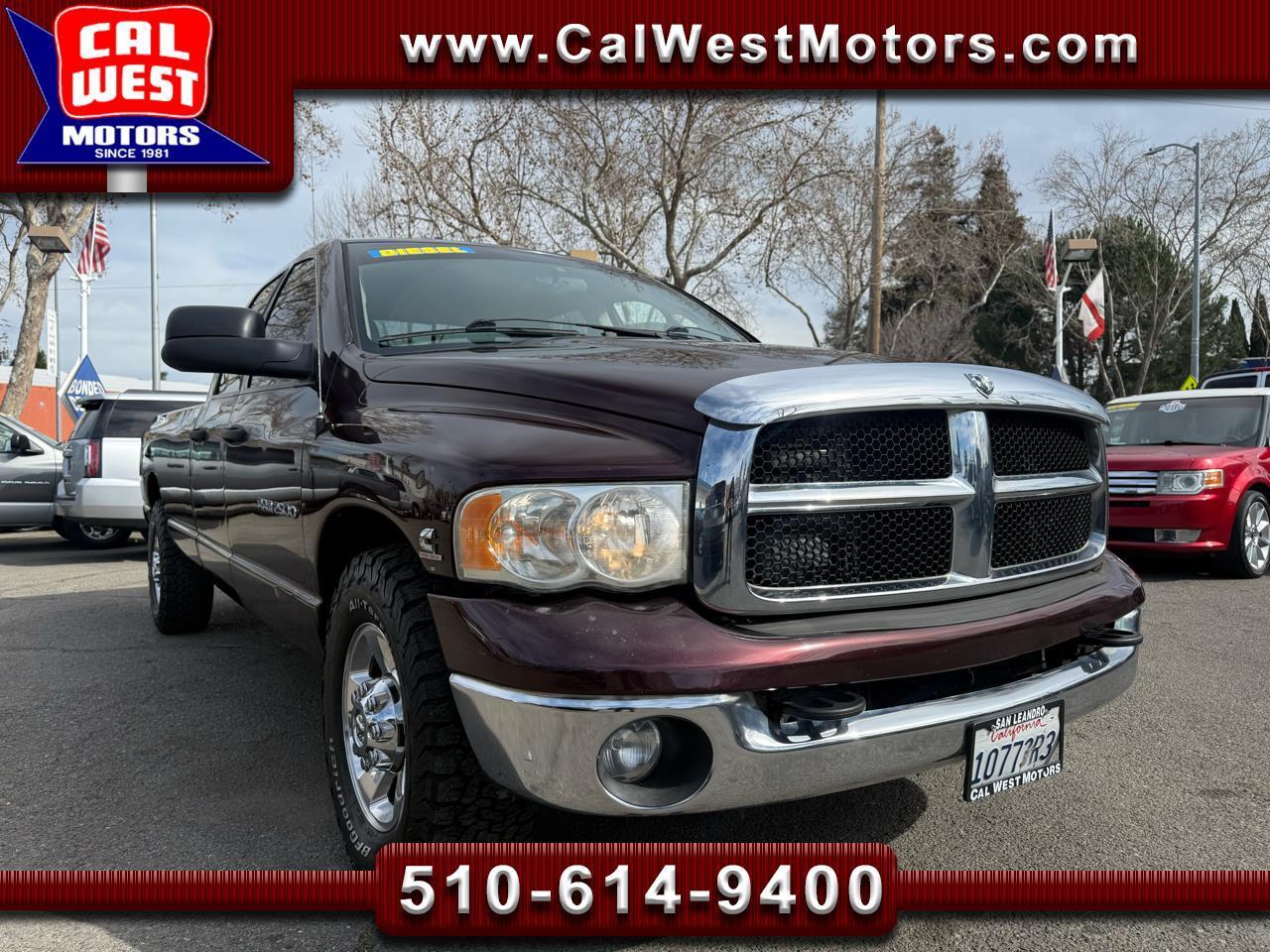 2005 Dodge Ram 2500 SLT Quad Cab 4D 8ft Bed Cummins Diesel5.9L LoMiles