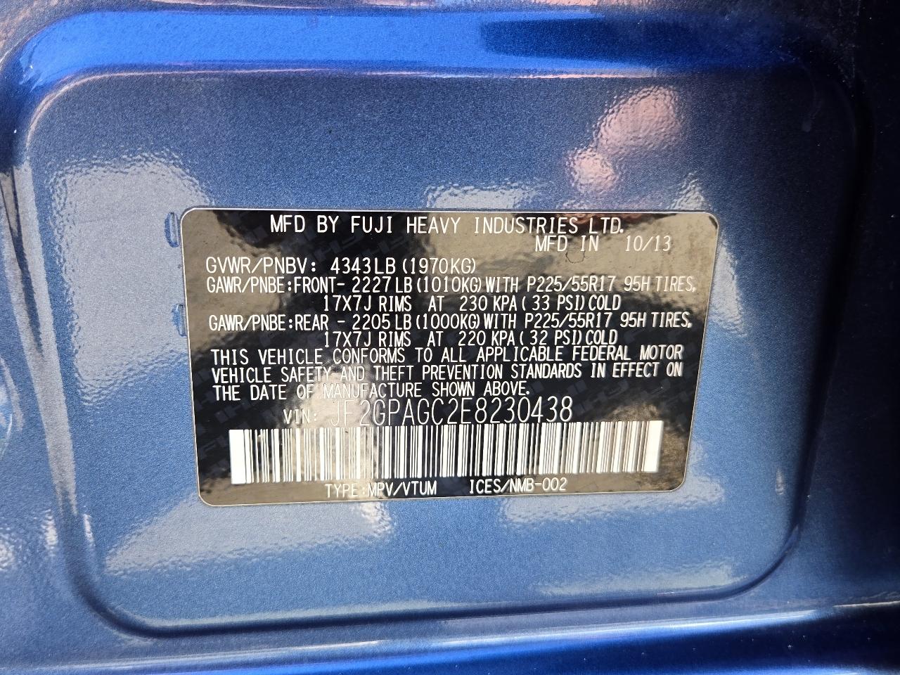 Subaru XV Crosstrek  2014