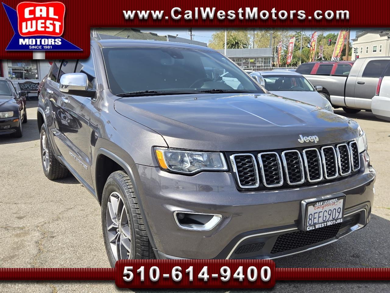 2018 Jeep Grand Cherokee Limited 4X4 Leather Nav BUcam Blu2th XM 1Owner