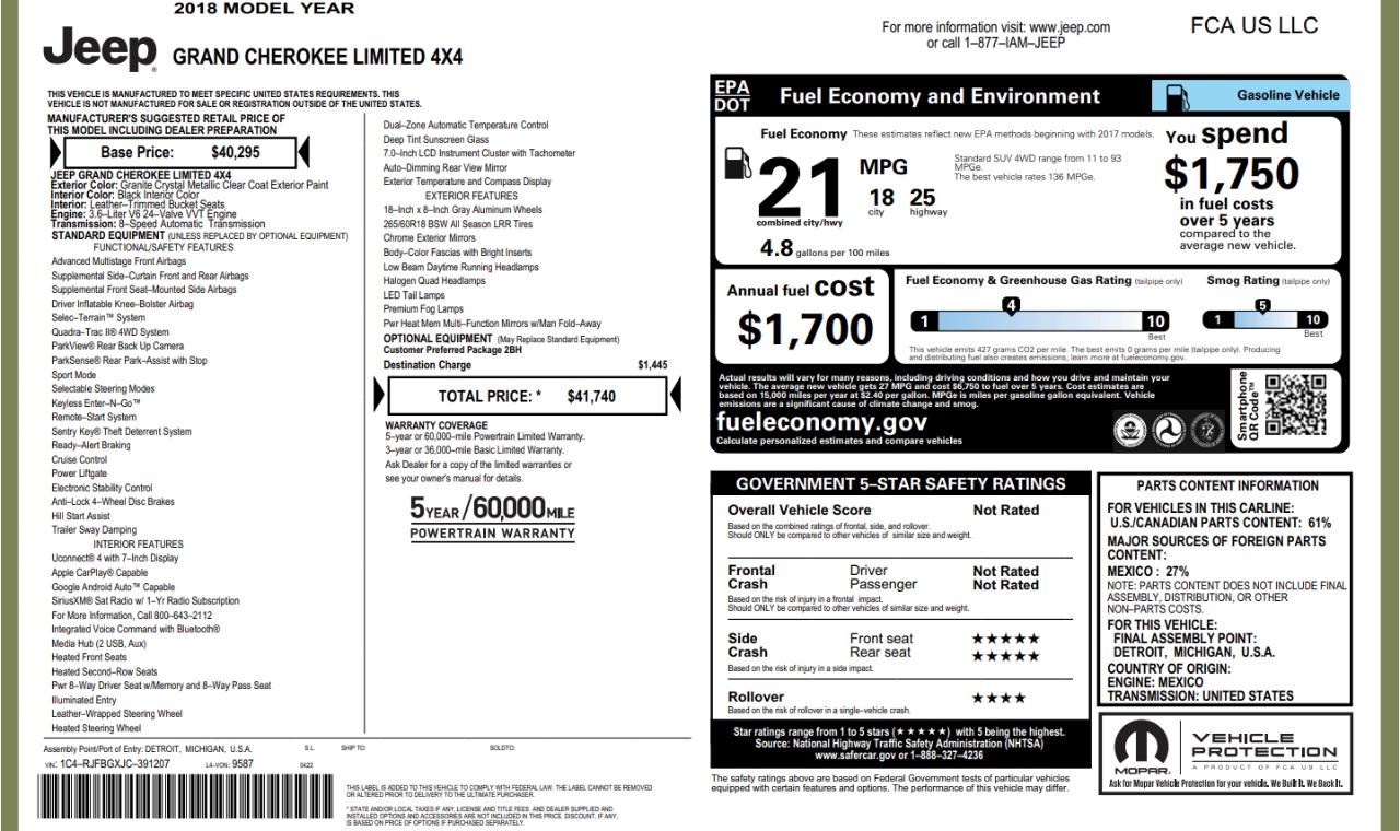 Jeep Grand Cherokee  2018