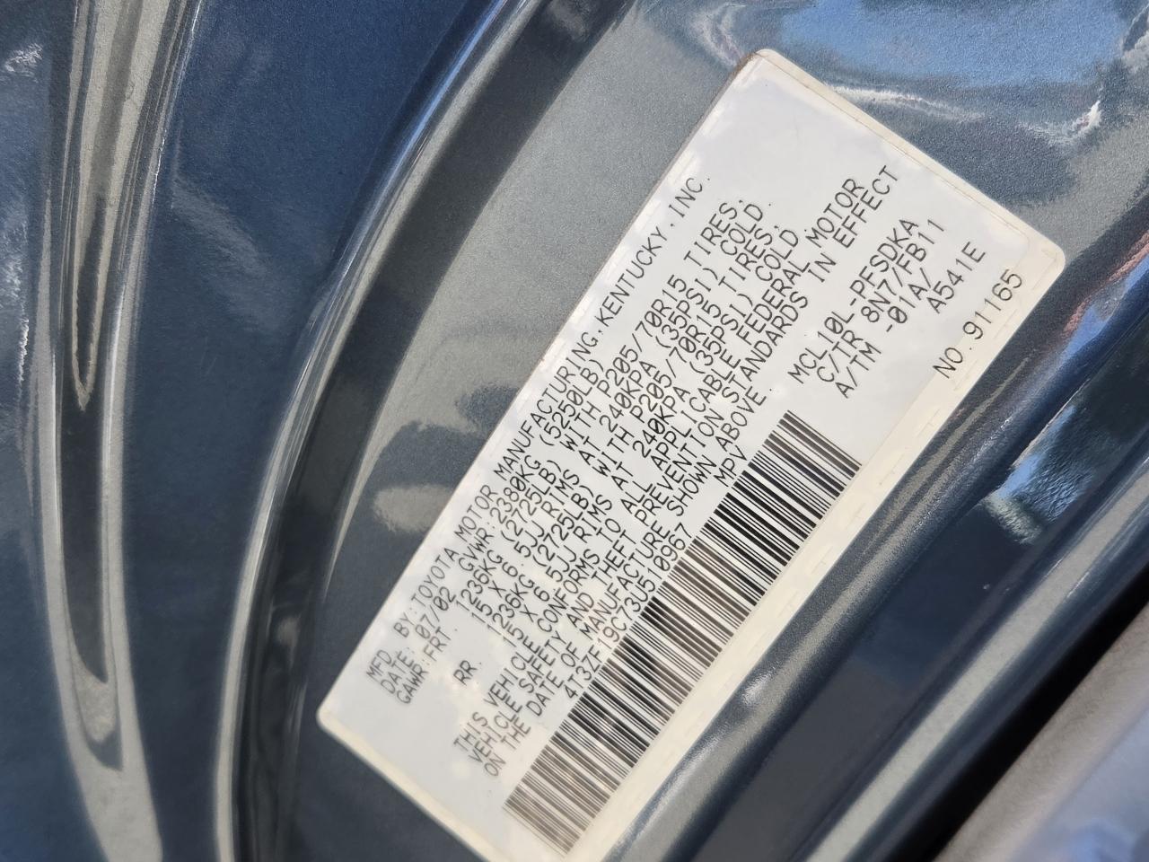 Toyota Sienna  2003