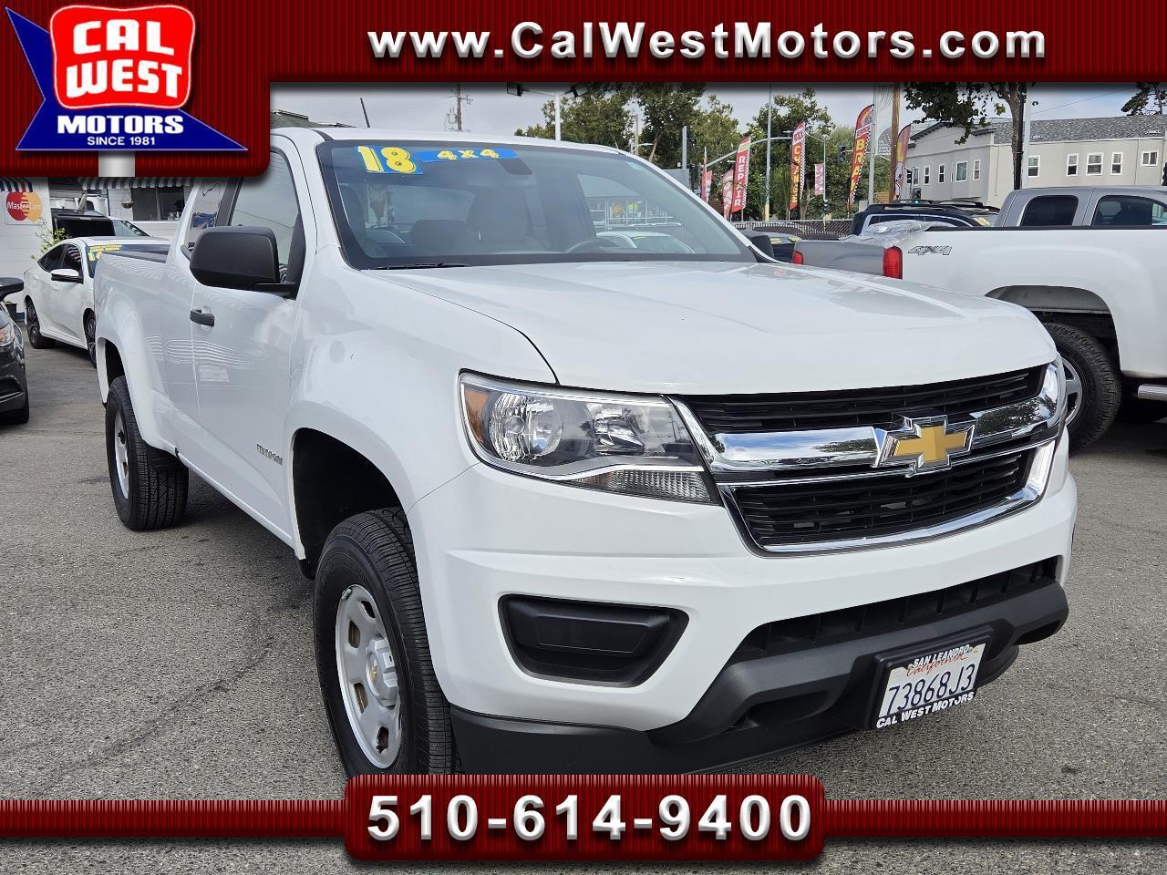 2018 Chevrolet Colorado 4X4 Ext Cab 4D V6 BUcam Blu2th LowMiles VeryNice