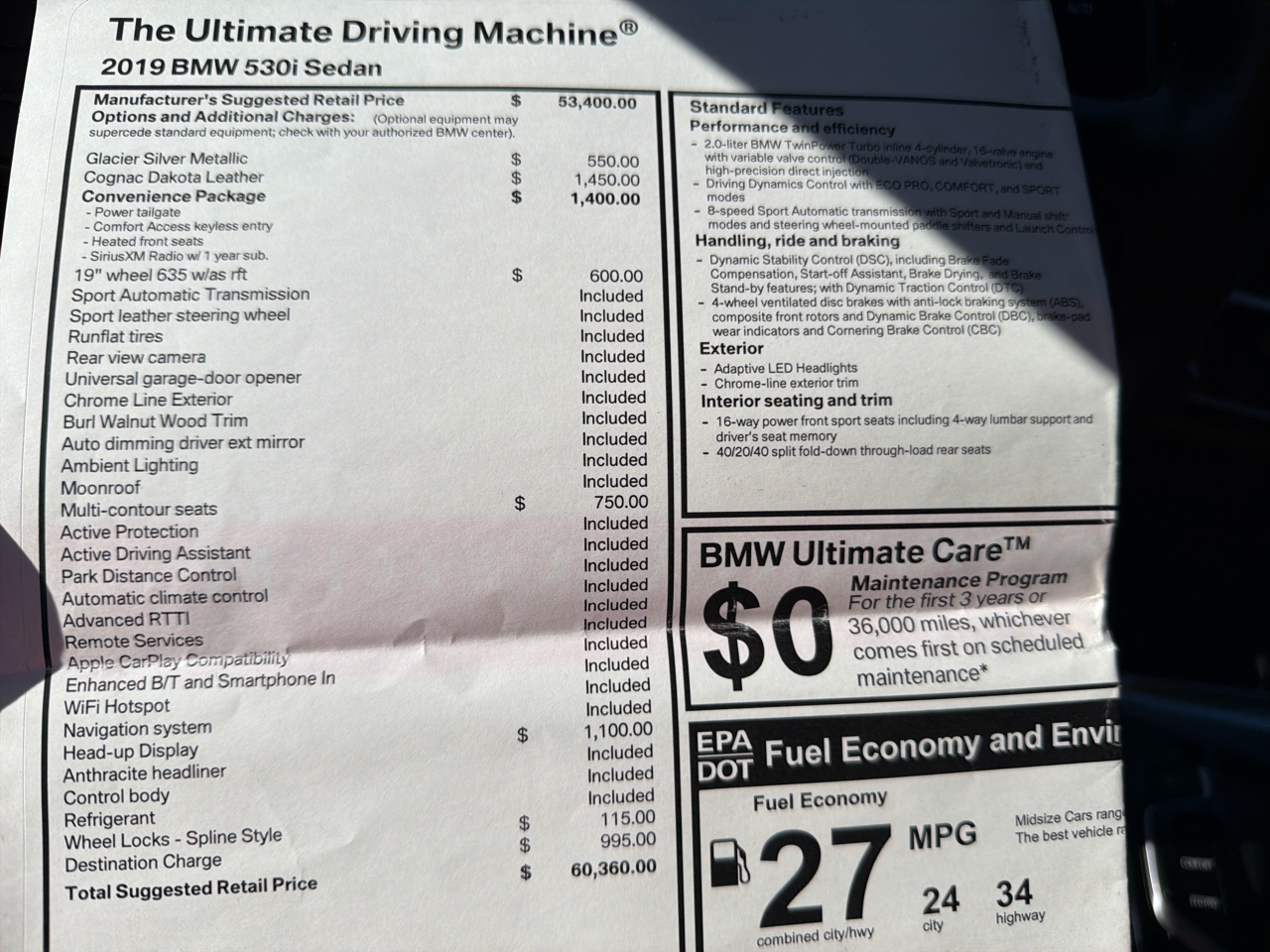 BMW 5-Series 530i 2019