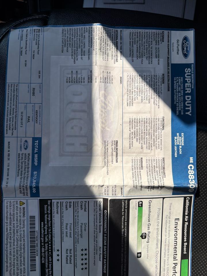 Ford F-250 SD Lariat Crew Cab 4WD 2021