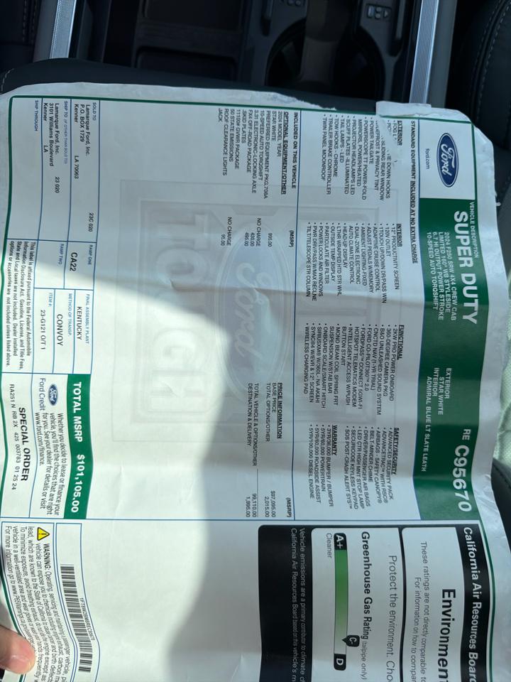 Ford F-250 SD Limited Crew Cab 4WD 2024