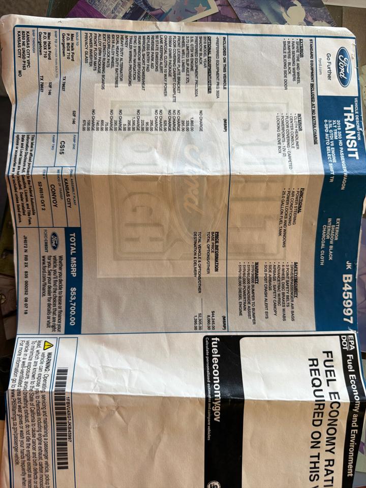 Ford Transit 350 Wagon HD High Roof XL Sliding Pass. 148 WB EL 2018